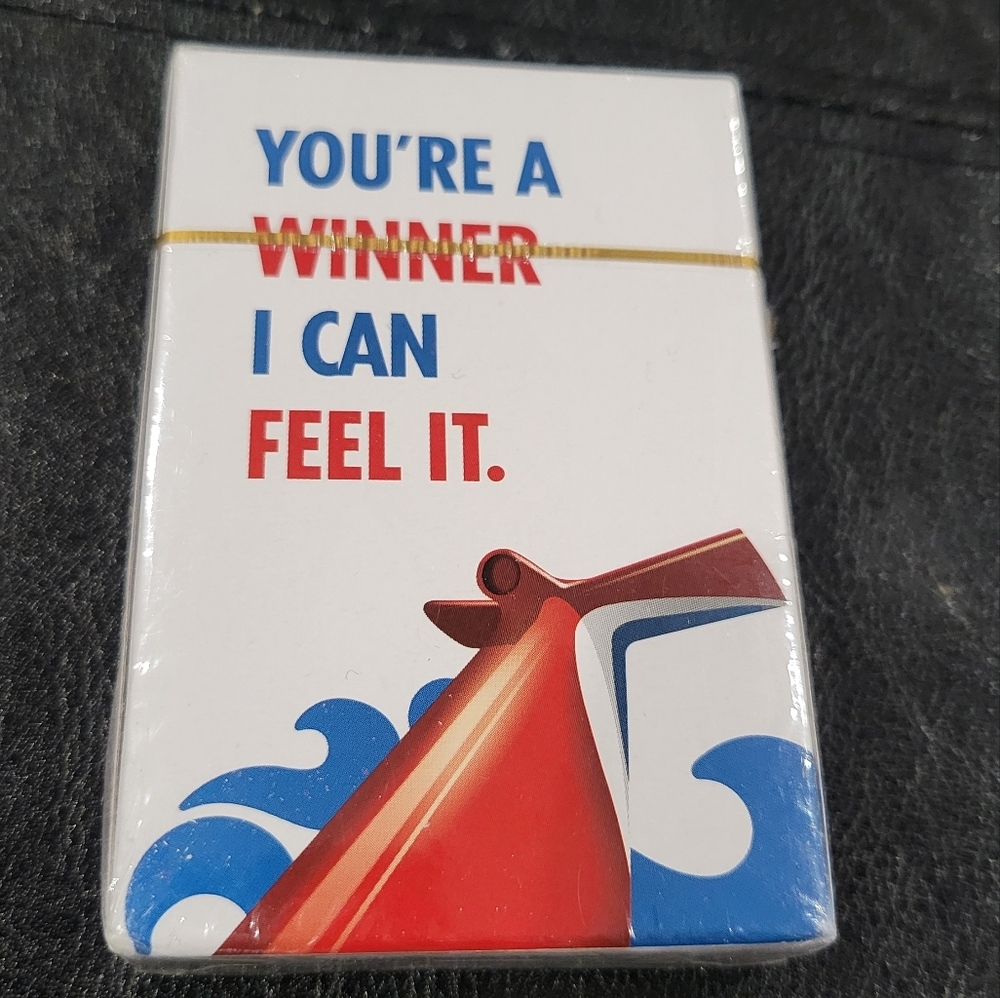 Carnival Cruise Lines Deck of Playing Cards "You're a Winner I Can Feel It" NEW
